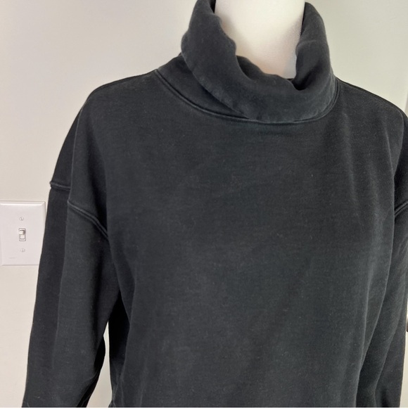 Athleta Sweatshirt Women's Small Mock Funnel Neck Black Pull Over Workout Casual - Picture 2 of 9